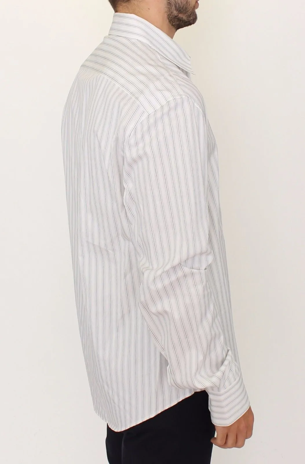 Elegant Striped Cotton Casual Shirt sold by Louxly product image thumbnail 4