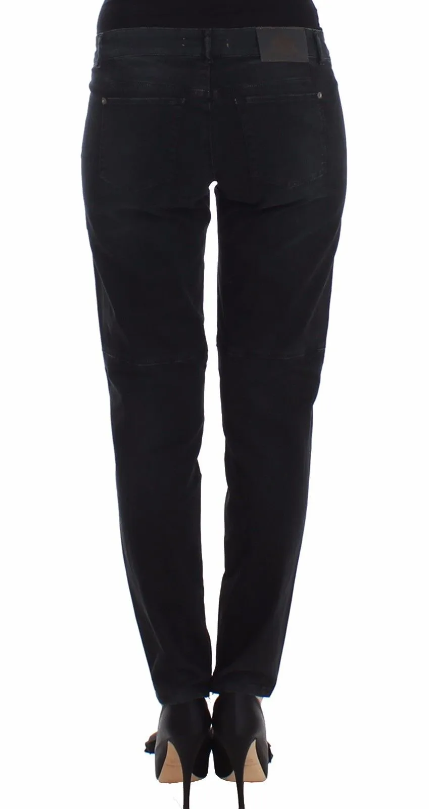 Sleek Black Slim Leg Designer Jeans sold by Louxly product image thumbnail 3
