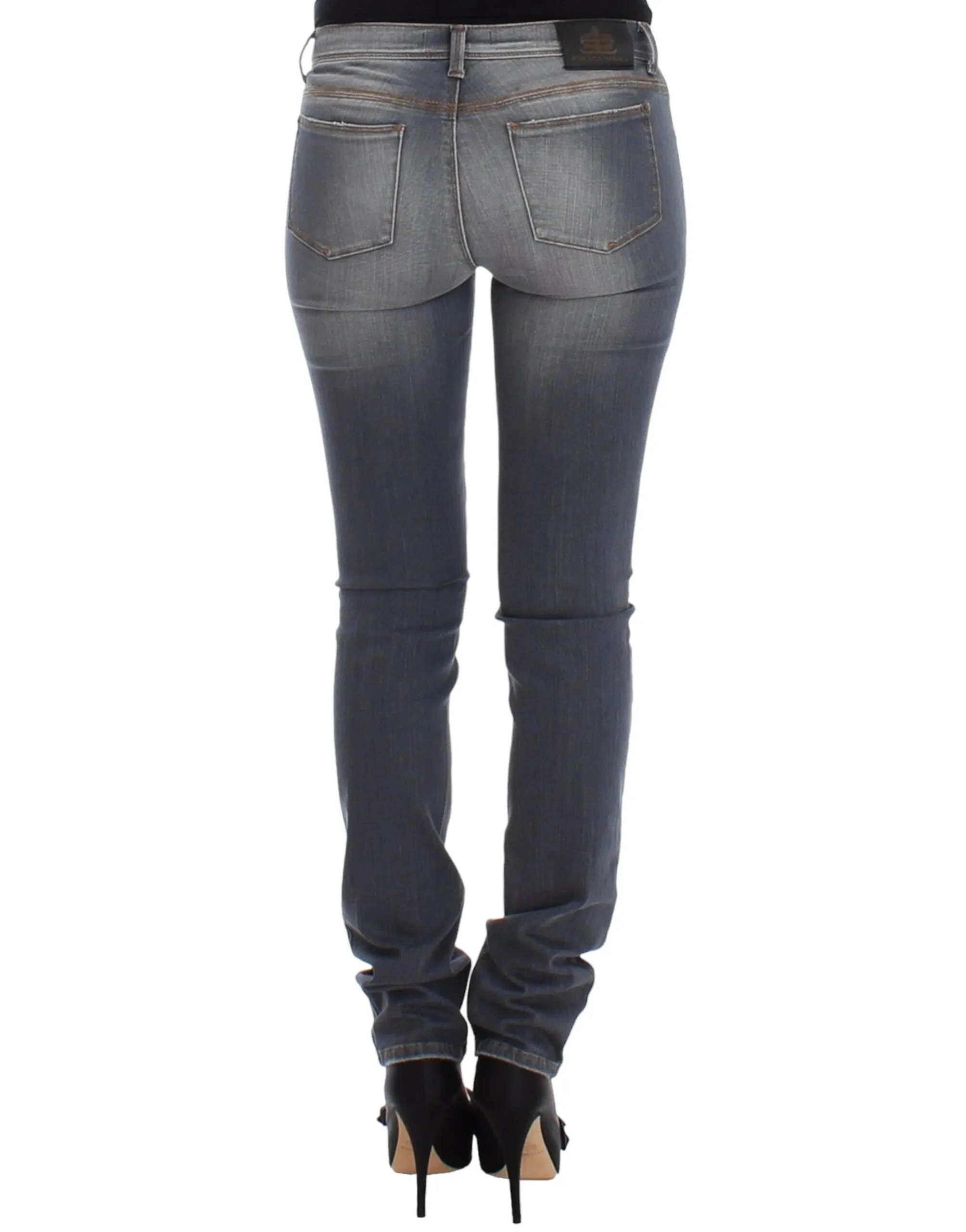 Chic Gray Slim-Fit Skinny Jeans sold by Louxly product image thumbnail 3