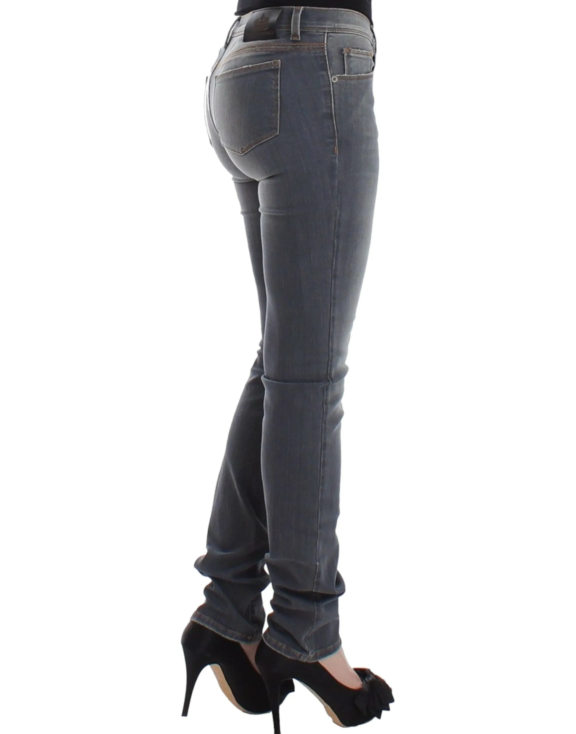 Chic Gray Slim-Fit Skinny Jeans sold by Louxly product image thumbnail 4