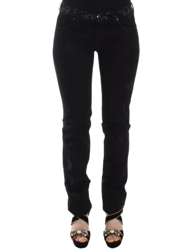 Chic Black Skinny Statement Jeans sold by Louxly