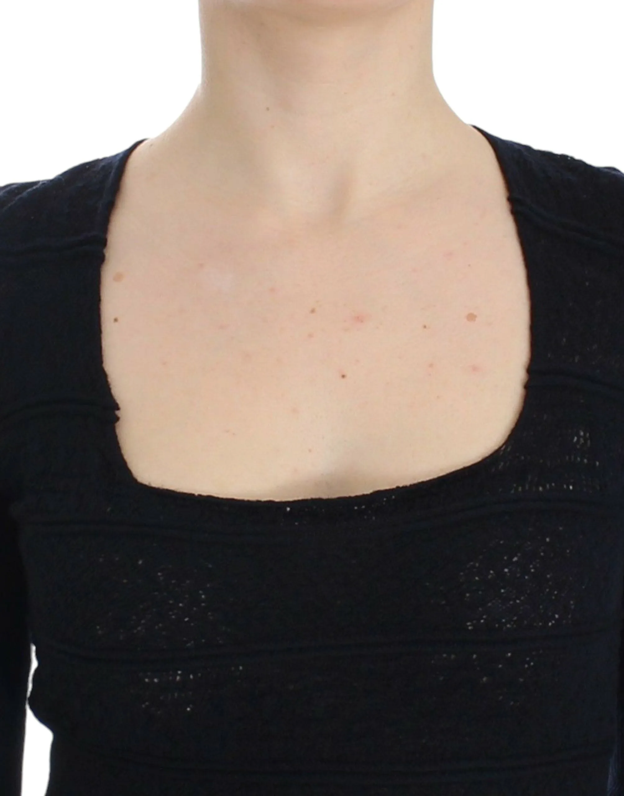 Chic Blue Wool Blend Sweater sold by Louxly product image thumbnail 5