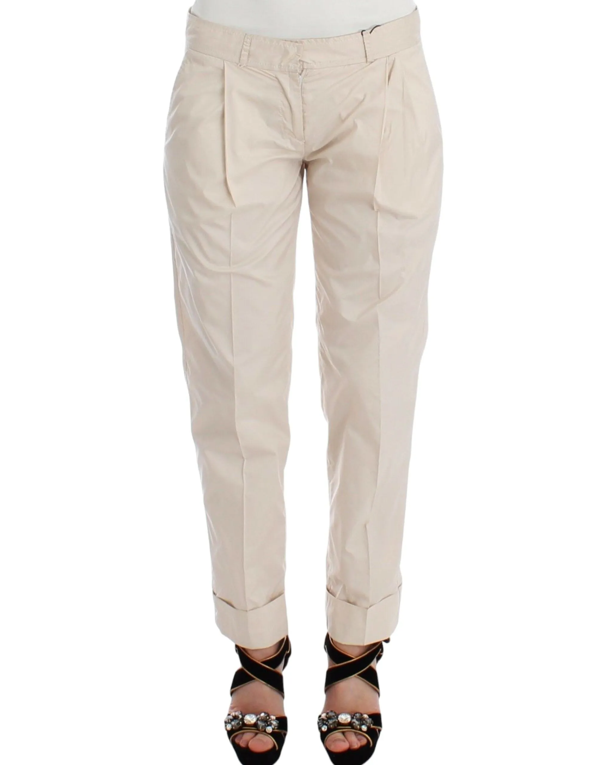 Chic Beige Chino Pants - Elegance Redefined sold by Louxly