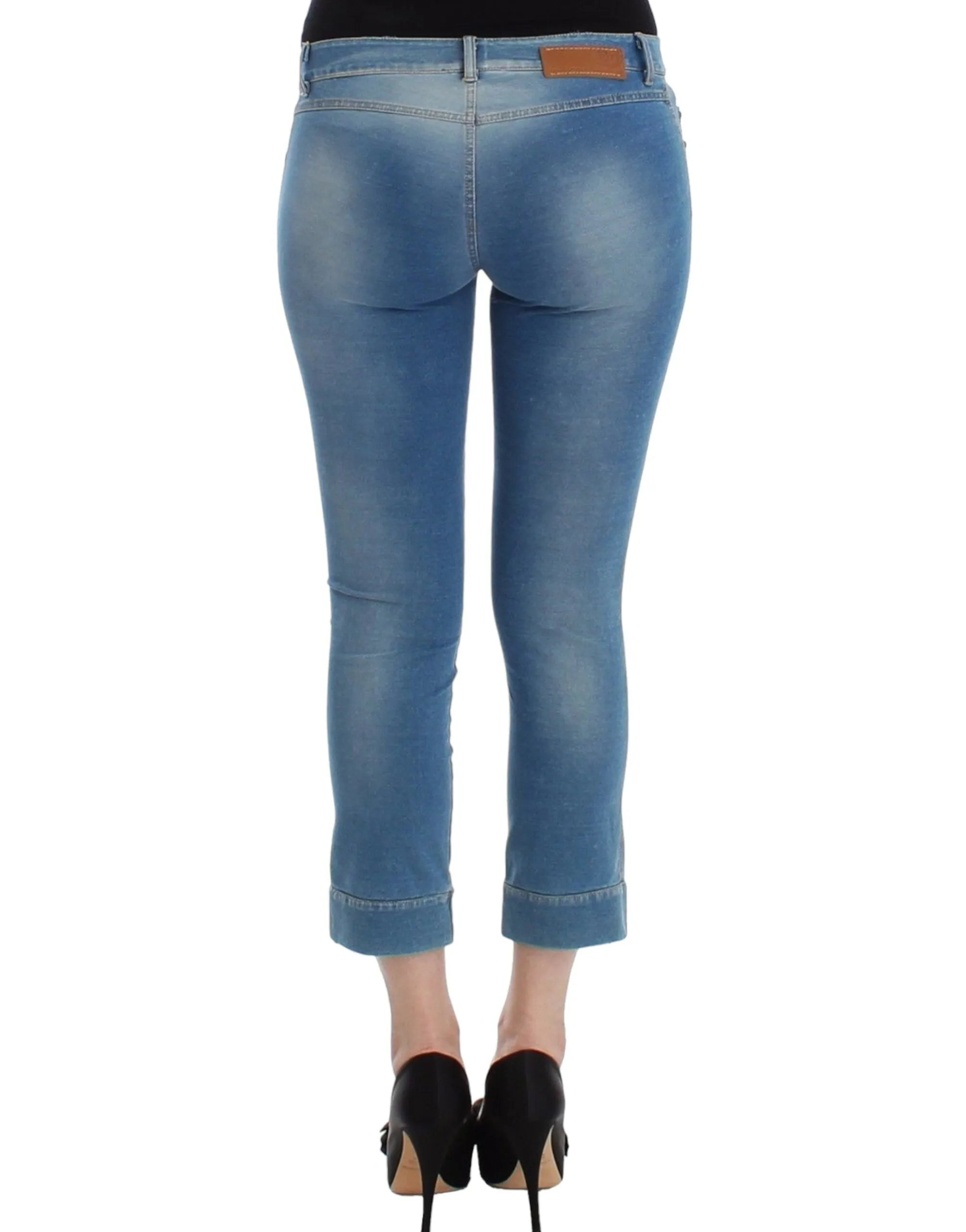 Chic Blue Capri Jeans for Elegant Summers sold by Louxly product image thumbnail 2