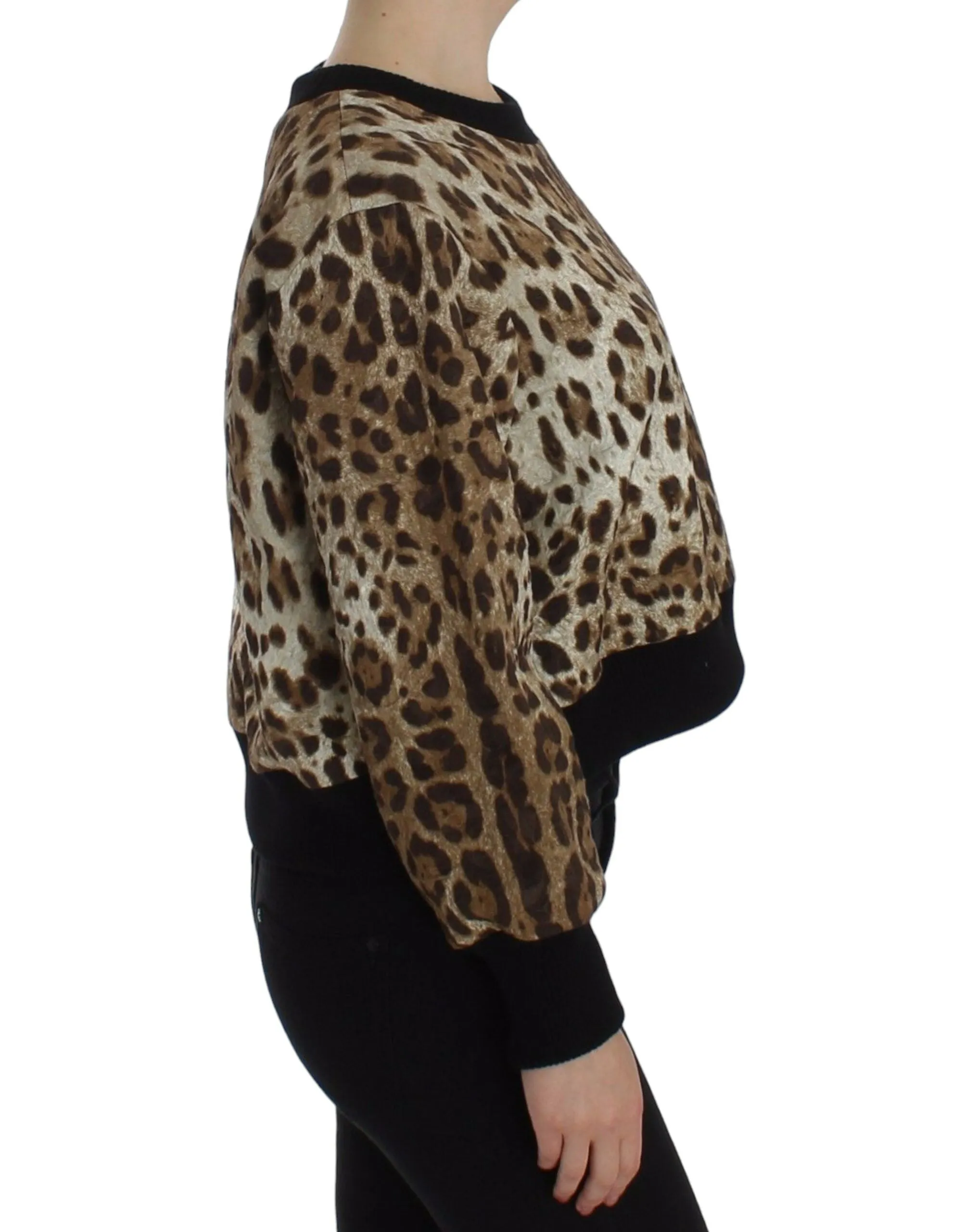 Elegant Leopard Print Short Sweater Top sold by Louxly product image thumbnail 4