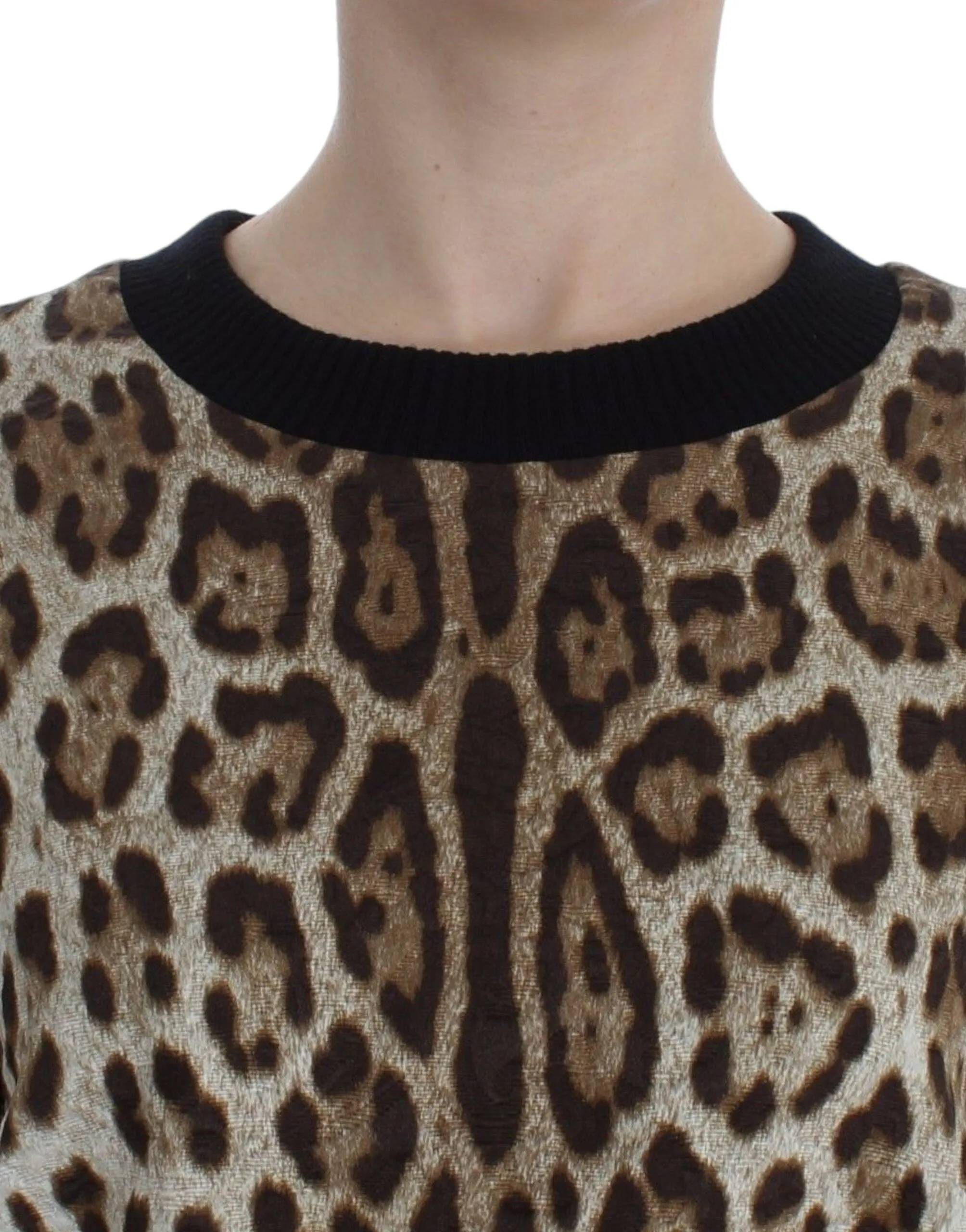 Elegant Leopard Print Short Sweater Top sold by Louxly product image thumbnail 5