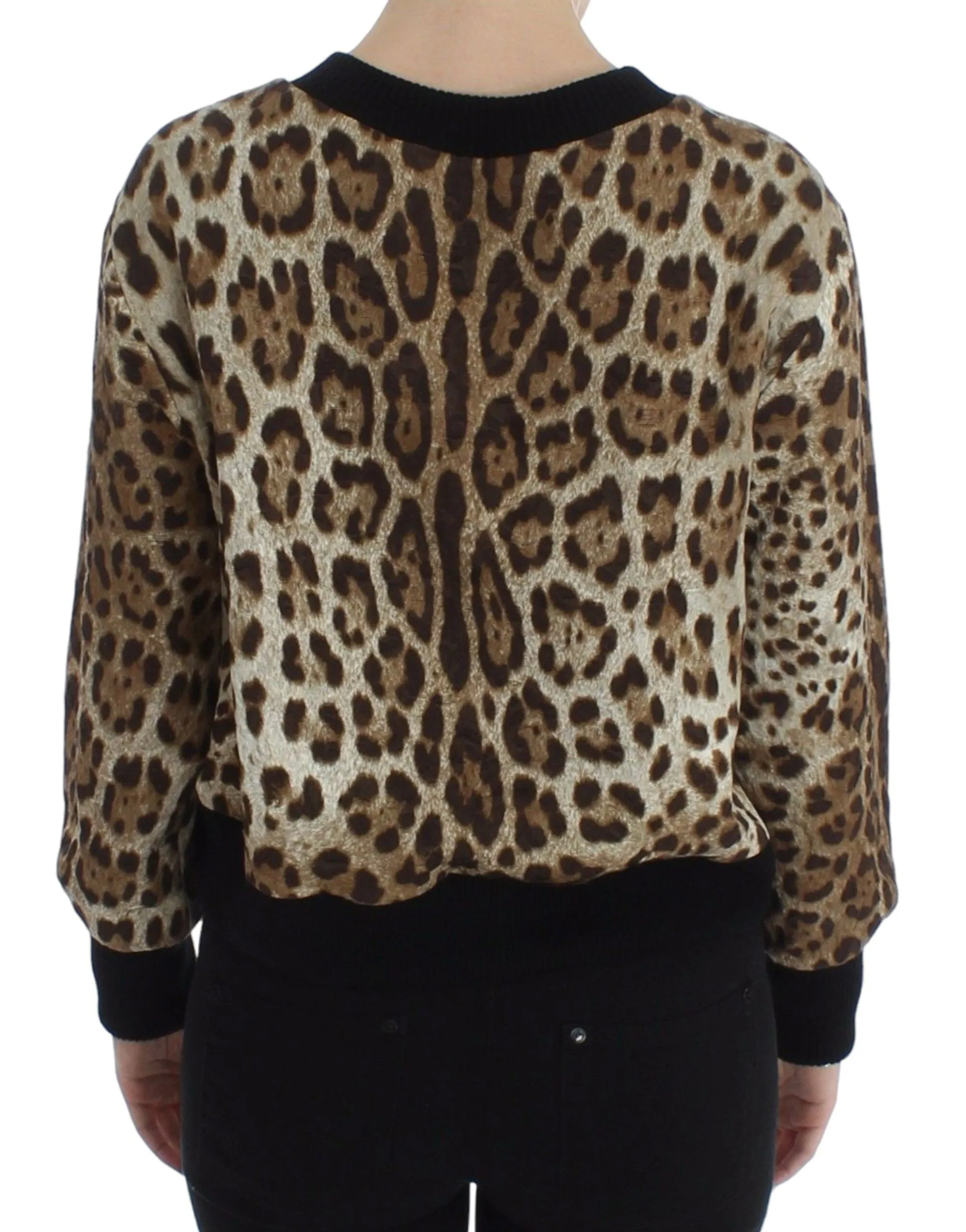 Elegant Leopard Print Short Sweater Top sold by Louxly product image thumbnail 3