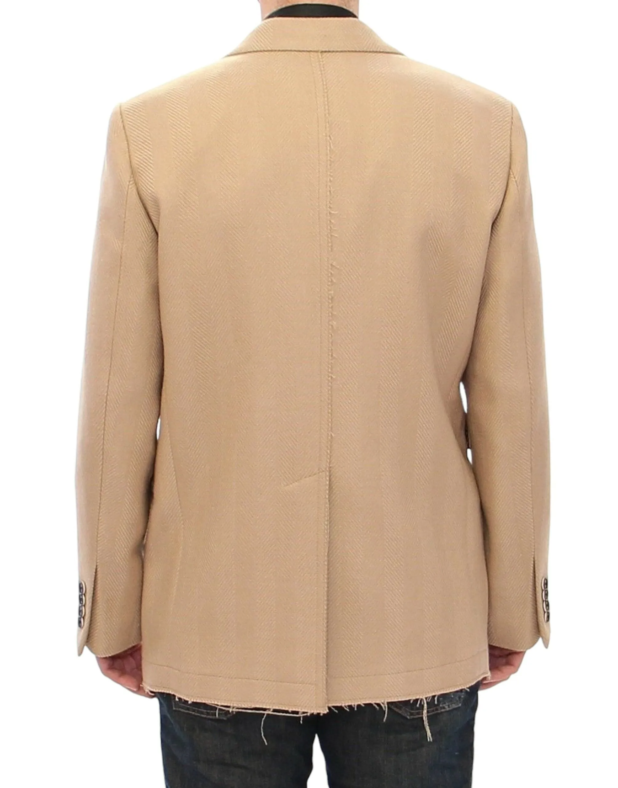 Elegant Beige Formal Wool Coat sold by Louxly product image thumbnail 5