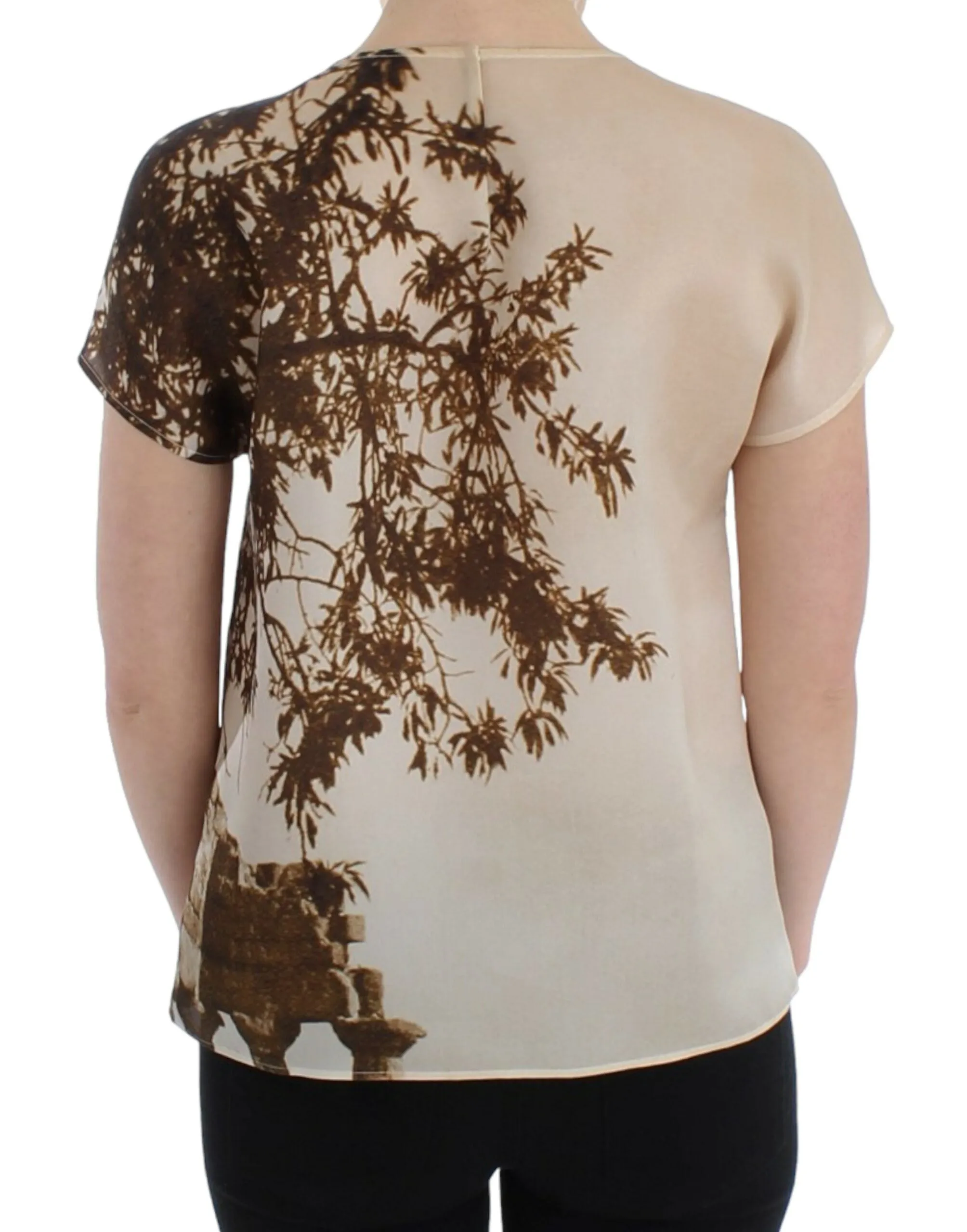 Enchanted Sicily Taormina Print Silk Blouse sold by Louxly product image thumbnail 3