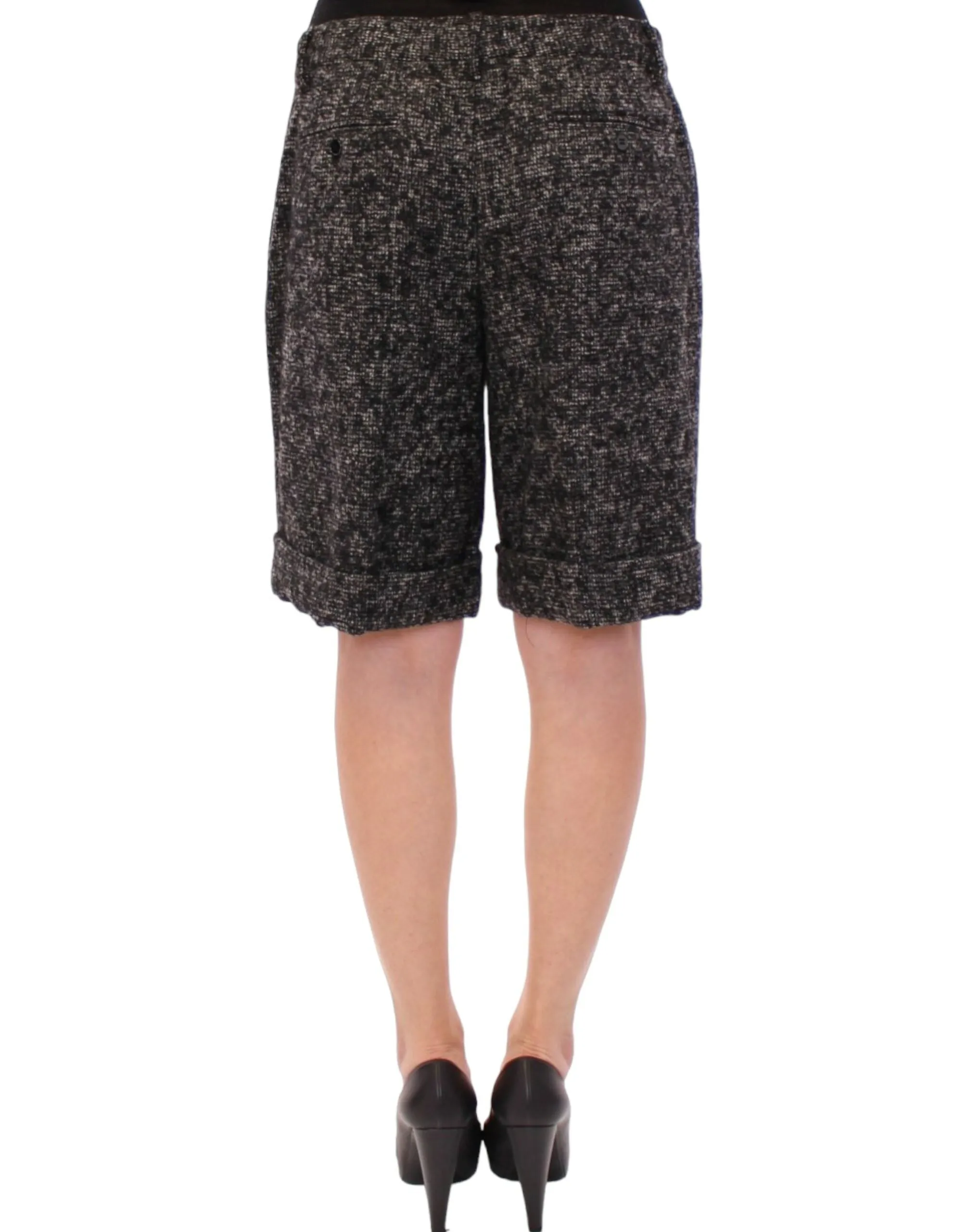 Elegant Gray Alpaca Blend Shorts sold by Louxly product image thumbnail 3