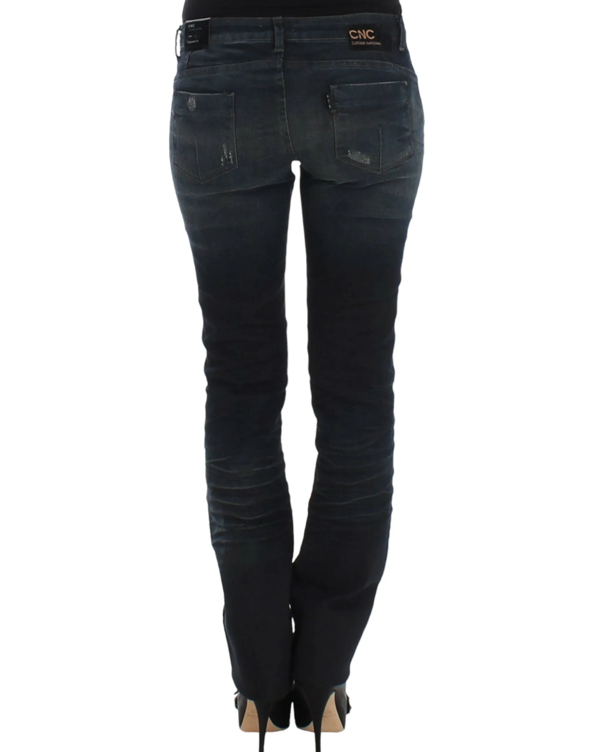 Chic Superskinny Blue Denim Jeans sold by Louxly product image thumbnail 3