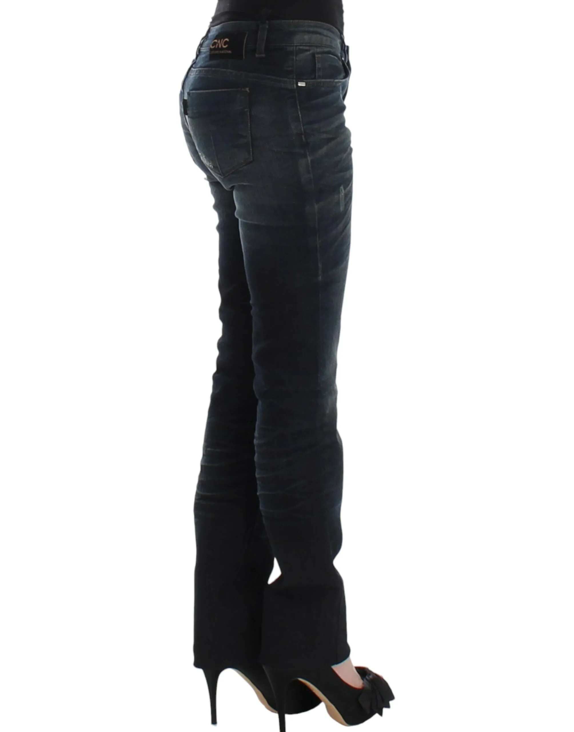 Chic Superskinny Blue Denim Jeans sold by Louxly product image thumbnail 4