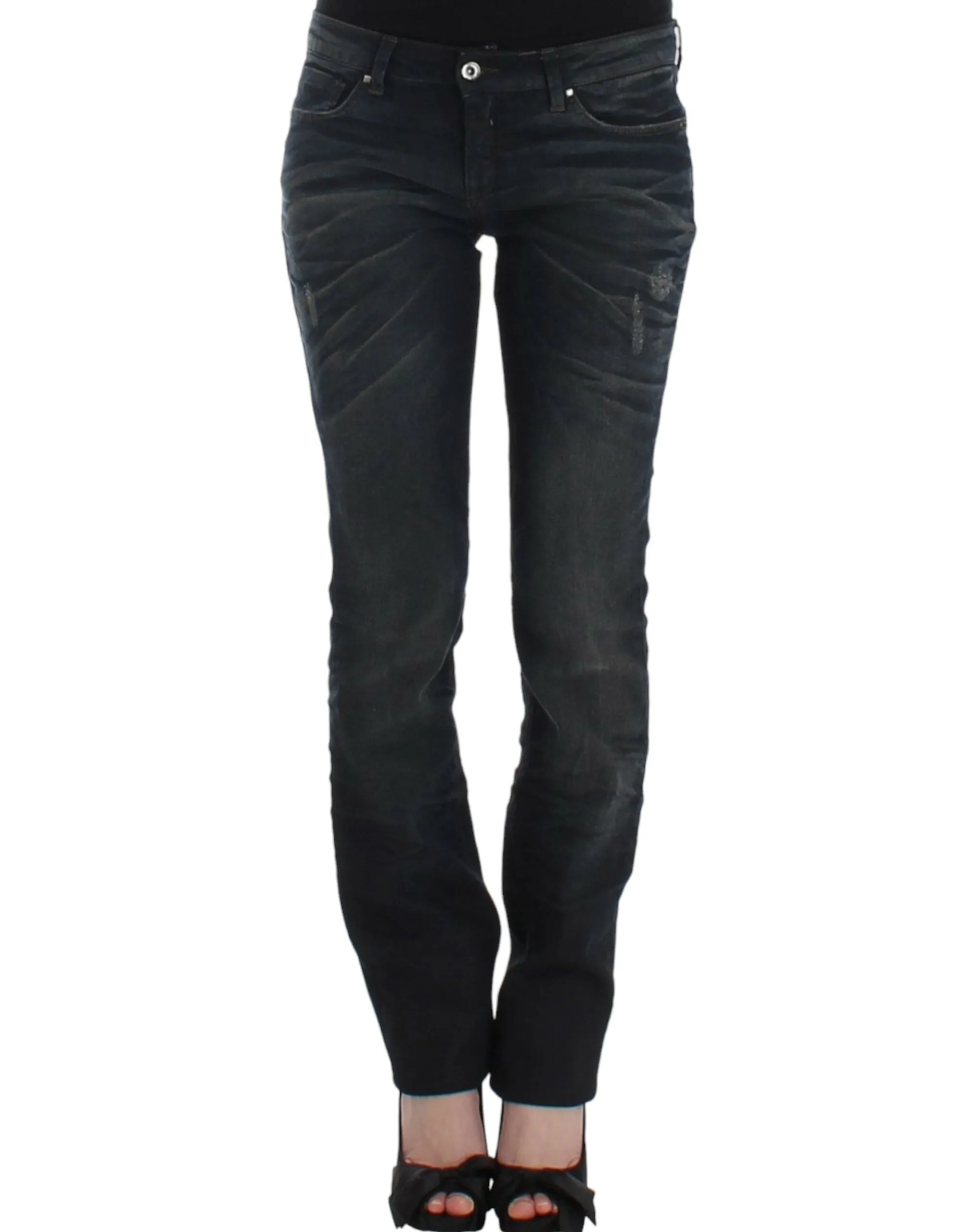 Chic Superskinny Blue Denim Jeans sold by Louxly