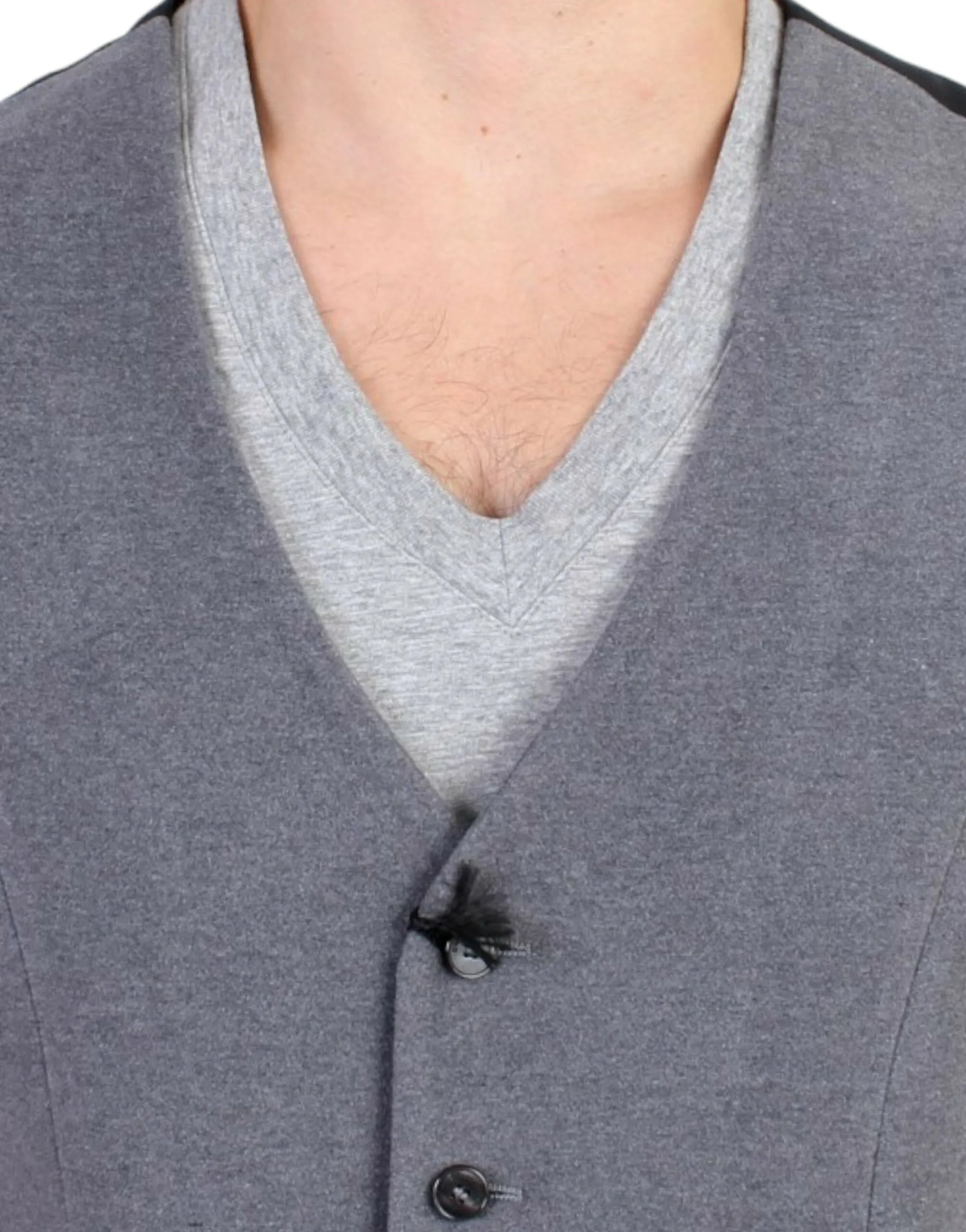 Chic Gray Casual Vest sold by Louxly product image thumbnail 5