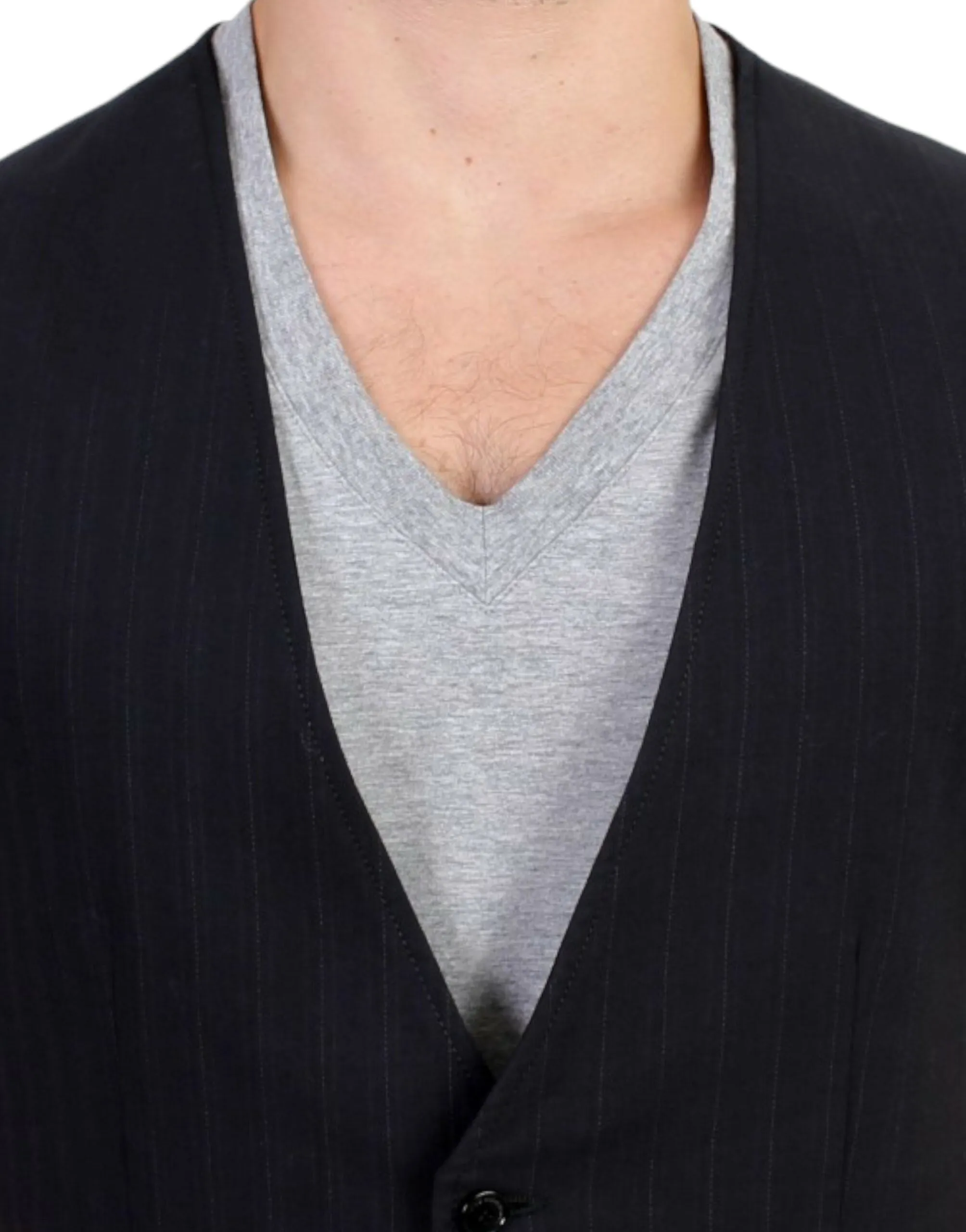 Elegant Striped Casual Vest - Cotton Blend sold by Louxly product image thumbnail 5