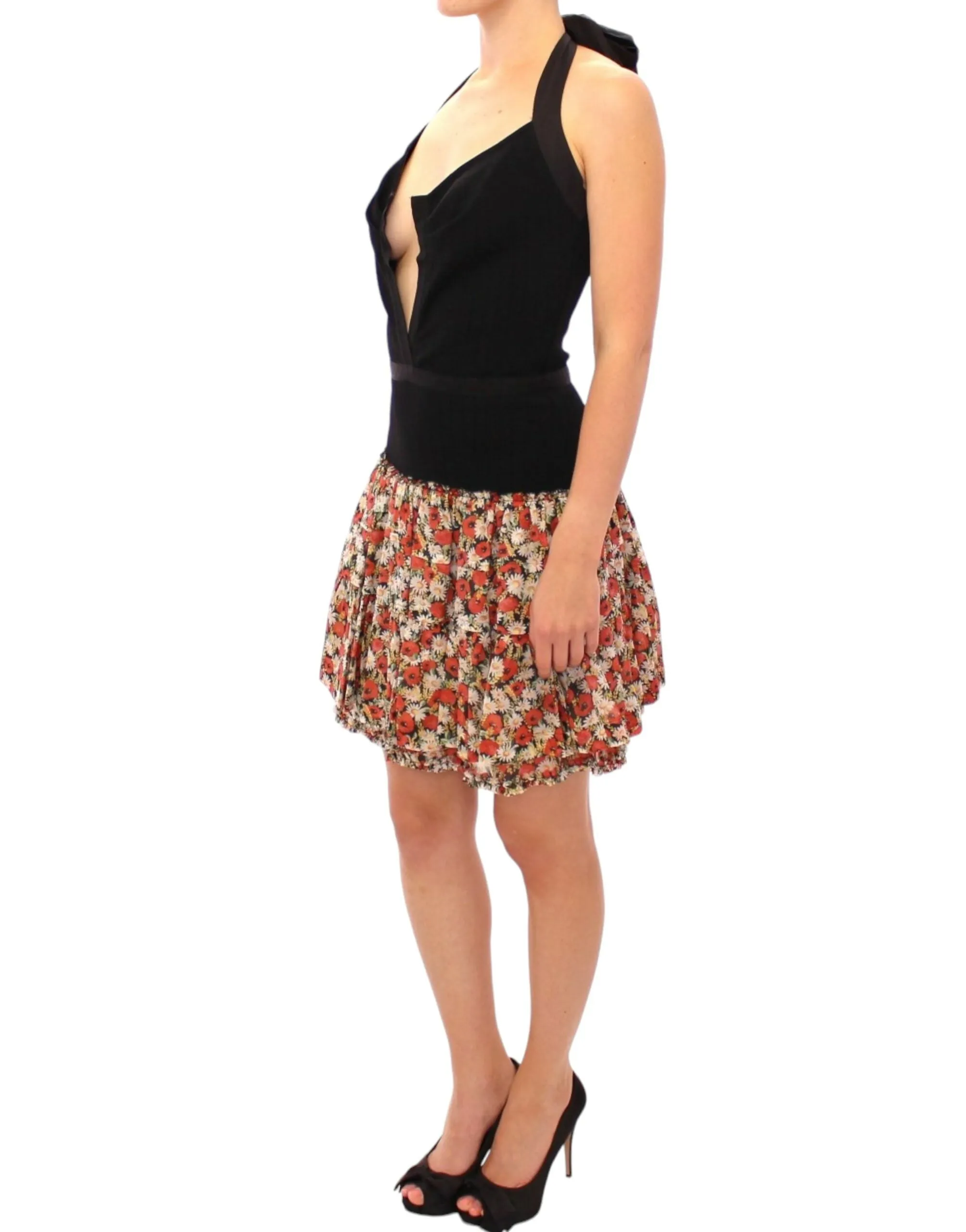Elegant Floral Halterneck Bubble Dress sold by Louxly product image thumbnail 2