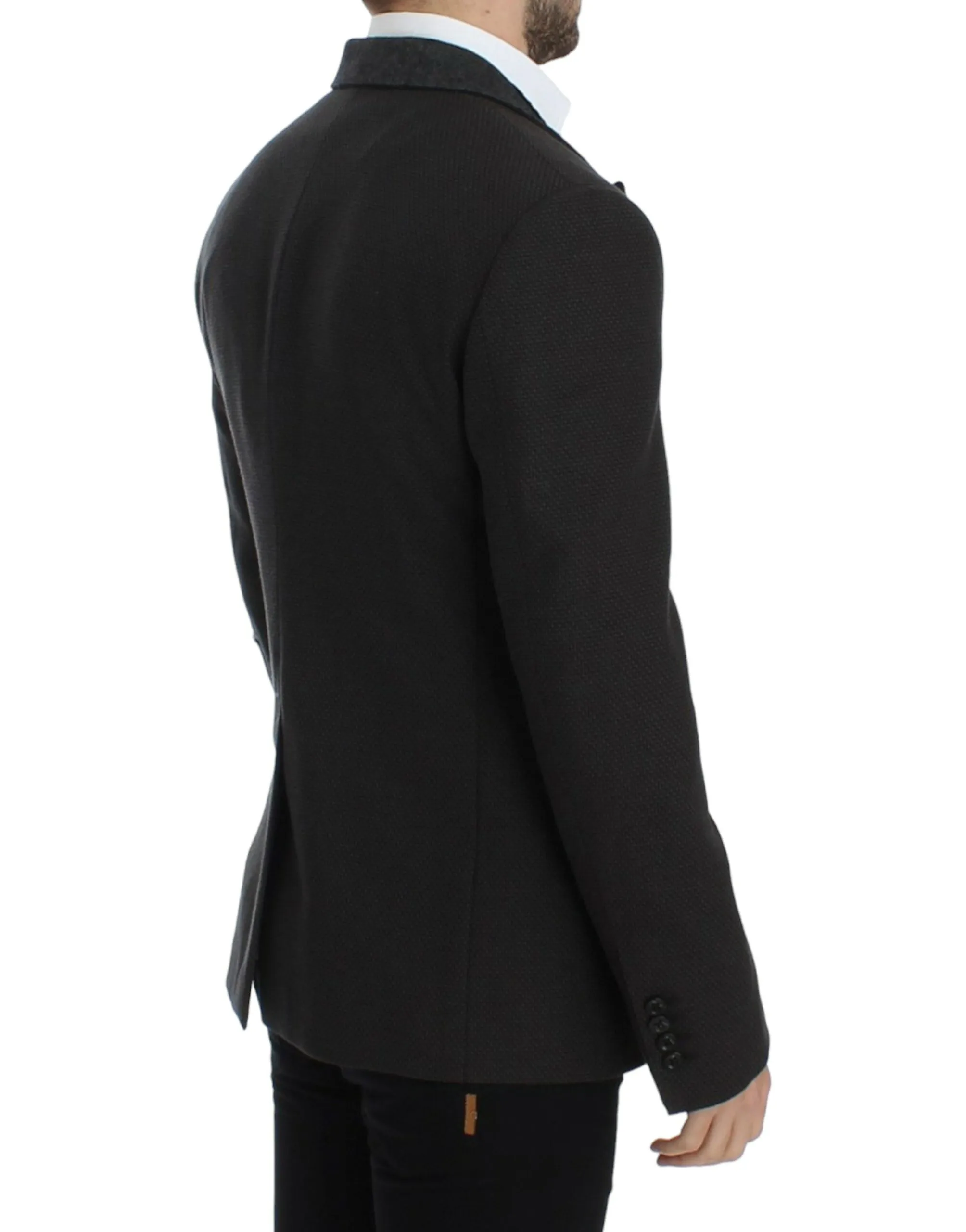 Elegant Slim Fit Double Breasted Blazer sold by Louxly product image thumbnail 4