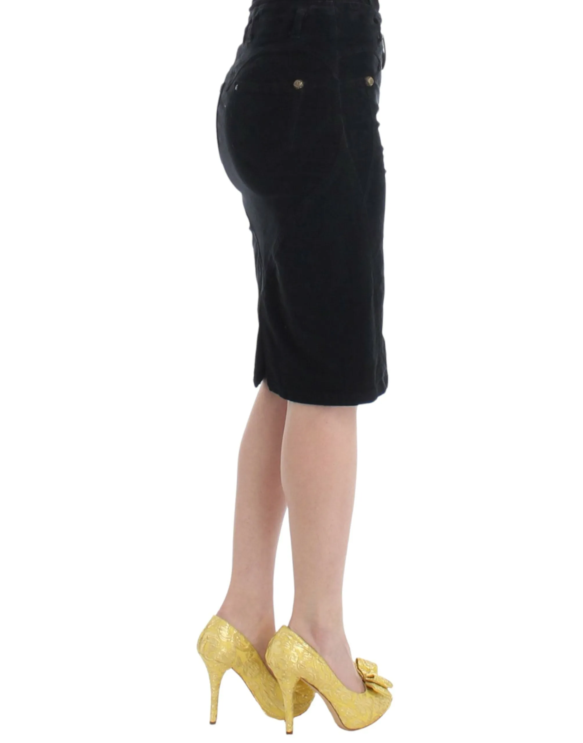 Elegant Black Pencil Skirt for Sophisticated Style sold by Louxly product image thumbnail 4