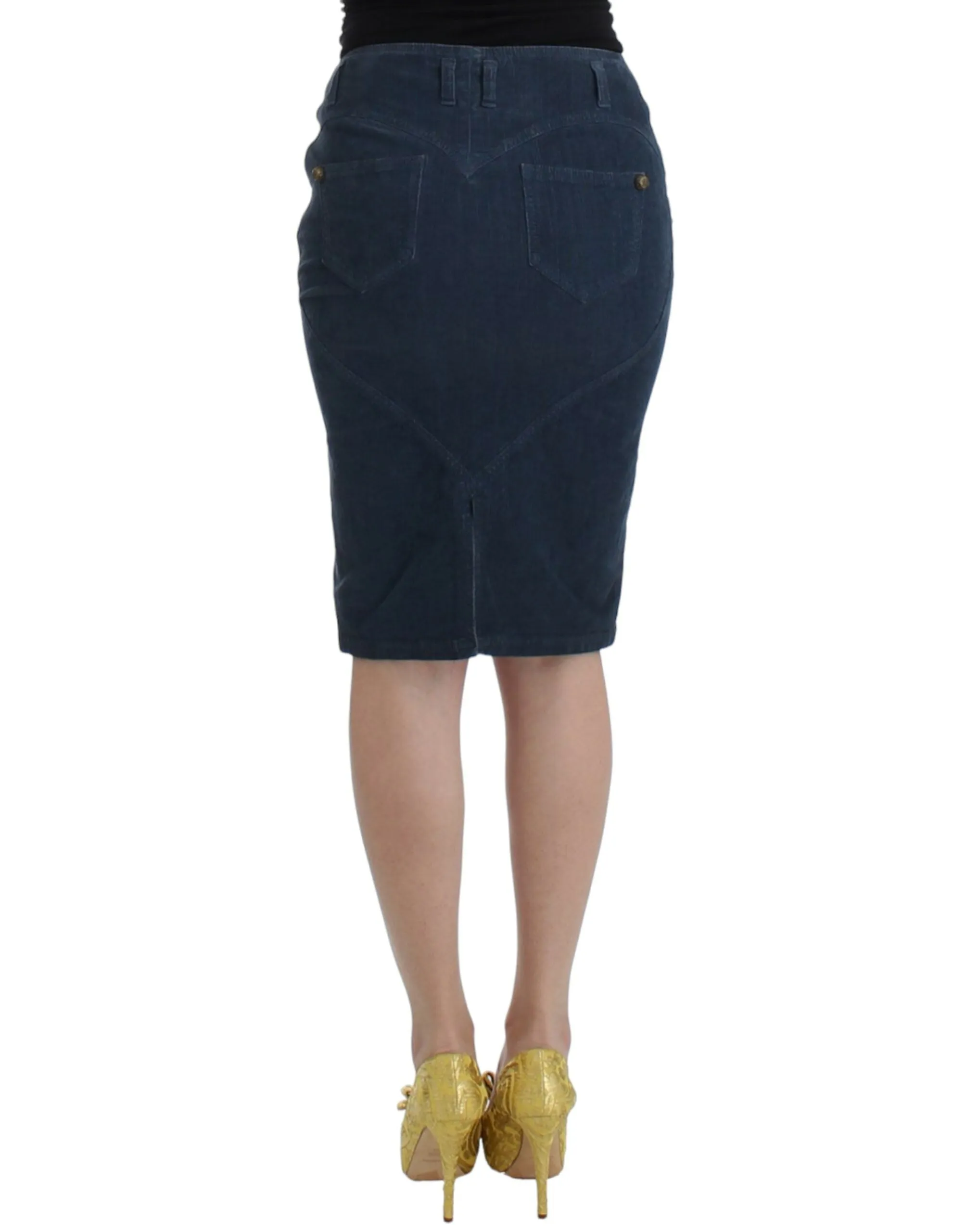 Elegant Blue Pencil Skirt sold by Louxly product image thumbnail 3