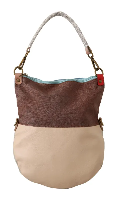 Chic Multicolor Leather Tote with Gold Accents sold by Louxly
