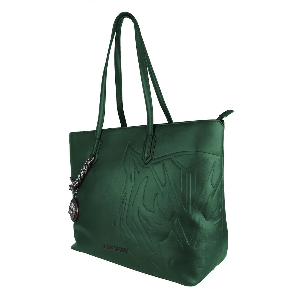 Eco-Chic Dark Green Shoulder Bag with Chain Detail sold by Louxly product image thumbnail 2