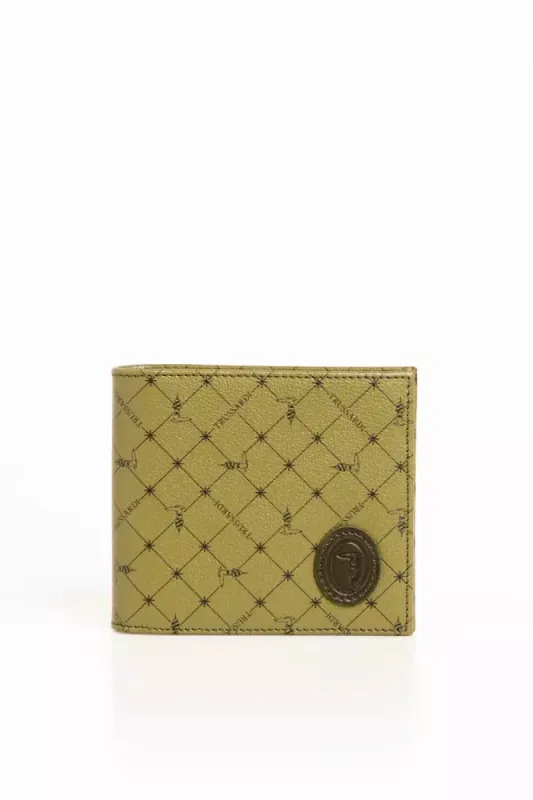 Elegant Green Crespo Leather Monogram Wallet sold by Louxly
