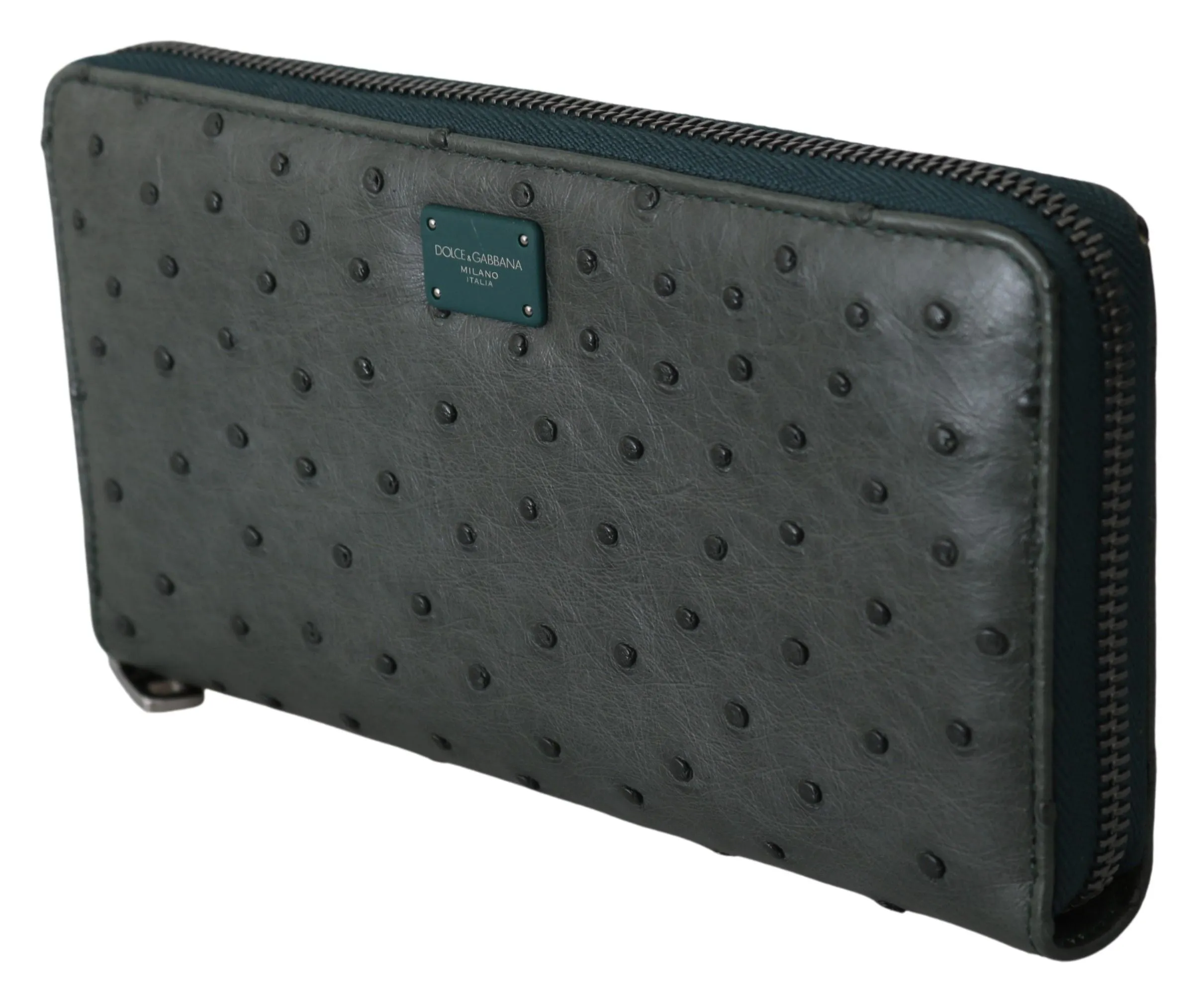 Exquisite Green Ostrich Leather Continental Wallet sold by Louxly product image thumbnail 3