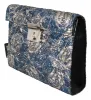 Elegant Blue Croc-Print Briefcase Clutch sold by Louxly