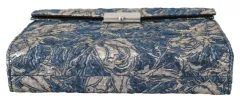 Elegant Blue Croc-Print Briefcase Clutch sold by Louxly