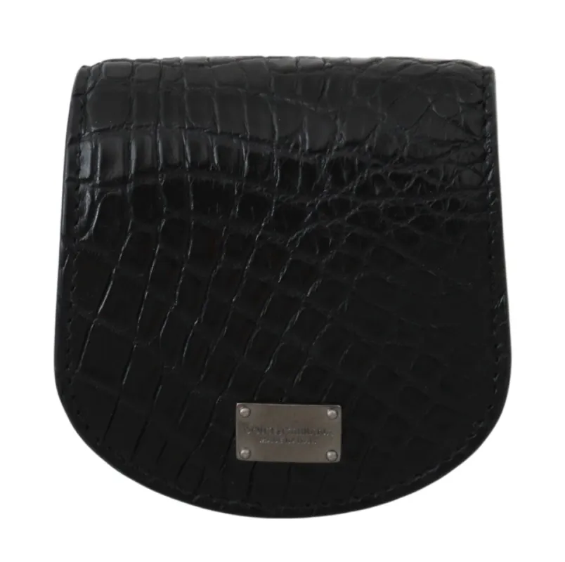 Sleek Black Leather Coin Case Wallet sold by Louxly