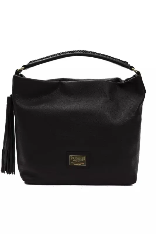 Elegant Black Leather Shoulder Bag sold by Louxly