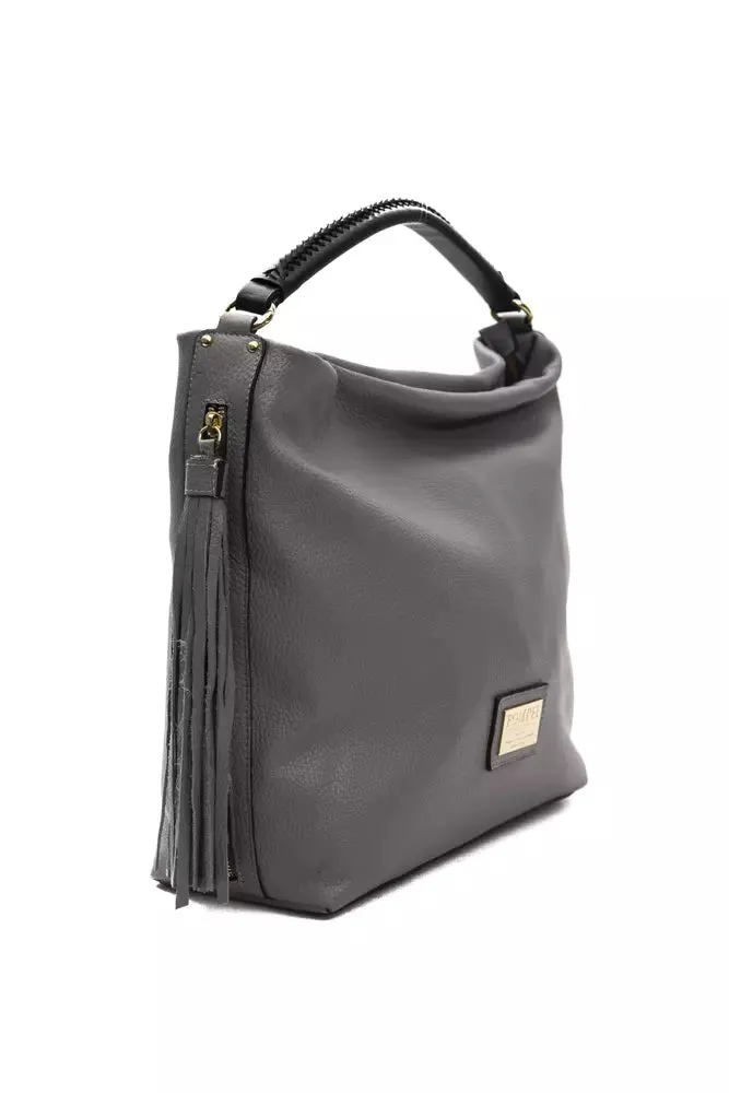 Chic Gray Leather Shoulder Bag sold by Louxly product image thumbnail 2