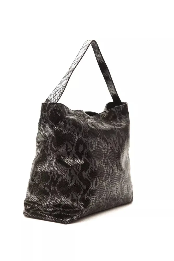 Chic Python Print Leather Shoulder Bag sold by Louxly product image thumbnail 2