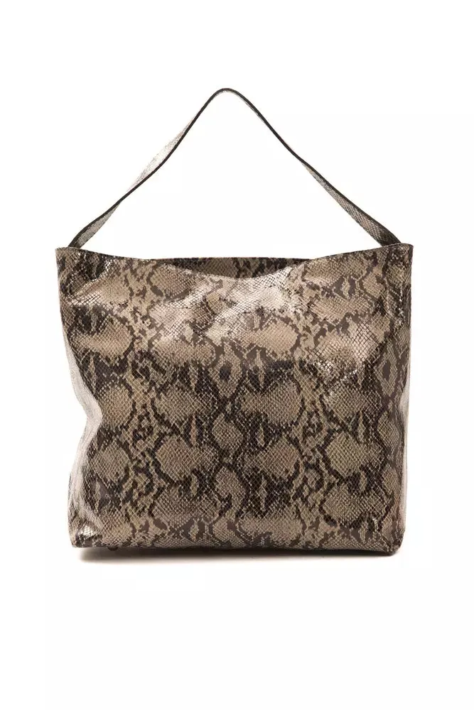 Elegant Python Print Leather Shoulder Bag sold by Louxly product image thumbnail 3