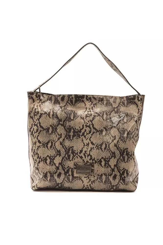 Elegant Python Print Leather Shoulder Bag sold by Louxly