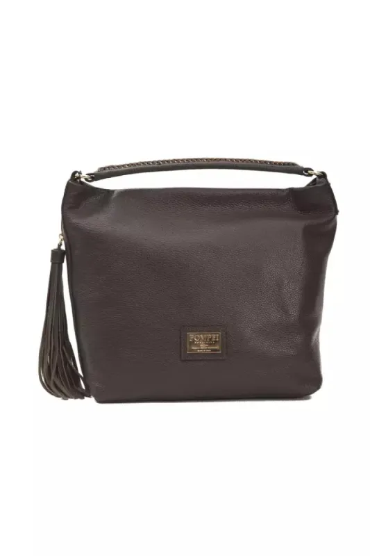 Chic Brown Leather Shoulder Bag sold by Louxly