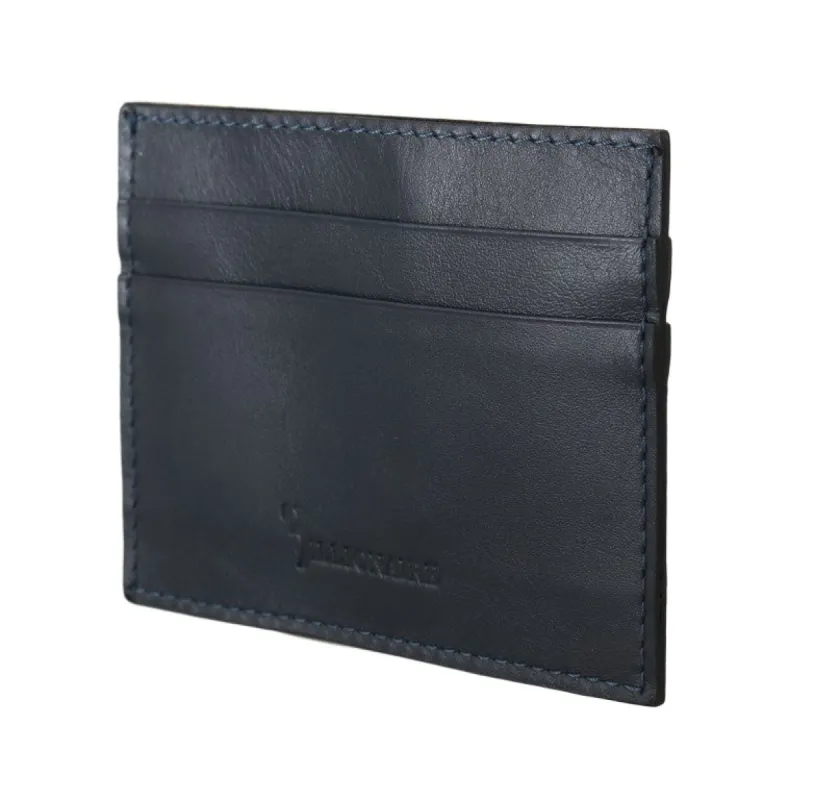 Elegant Blue Leather Men's Wallet sold by Louxly