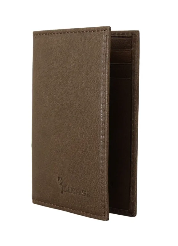 Elegant Leather Men's Wallet in Brown sold by Louxly