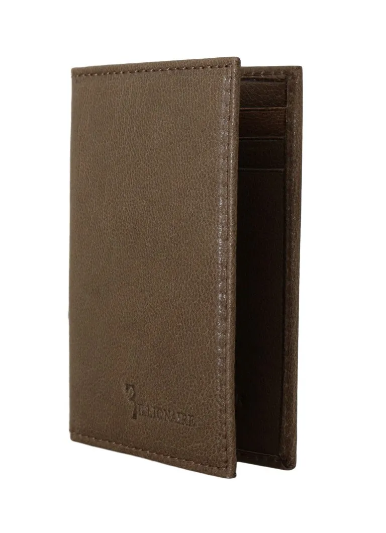 Elegant Leather Men's Wallet in Brown sold by Louxly