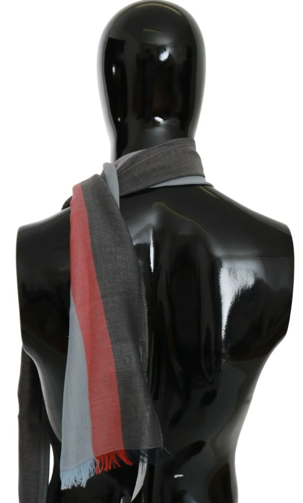 Elegant Gray Italian Cotton Scarf sold by Louxly product image thumbnail 4