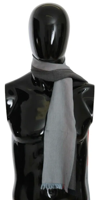 Elegant Gray Italian Cotton Scarf sold by Louxly