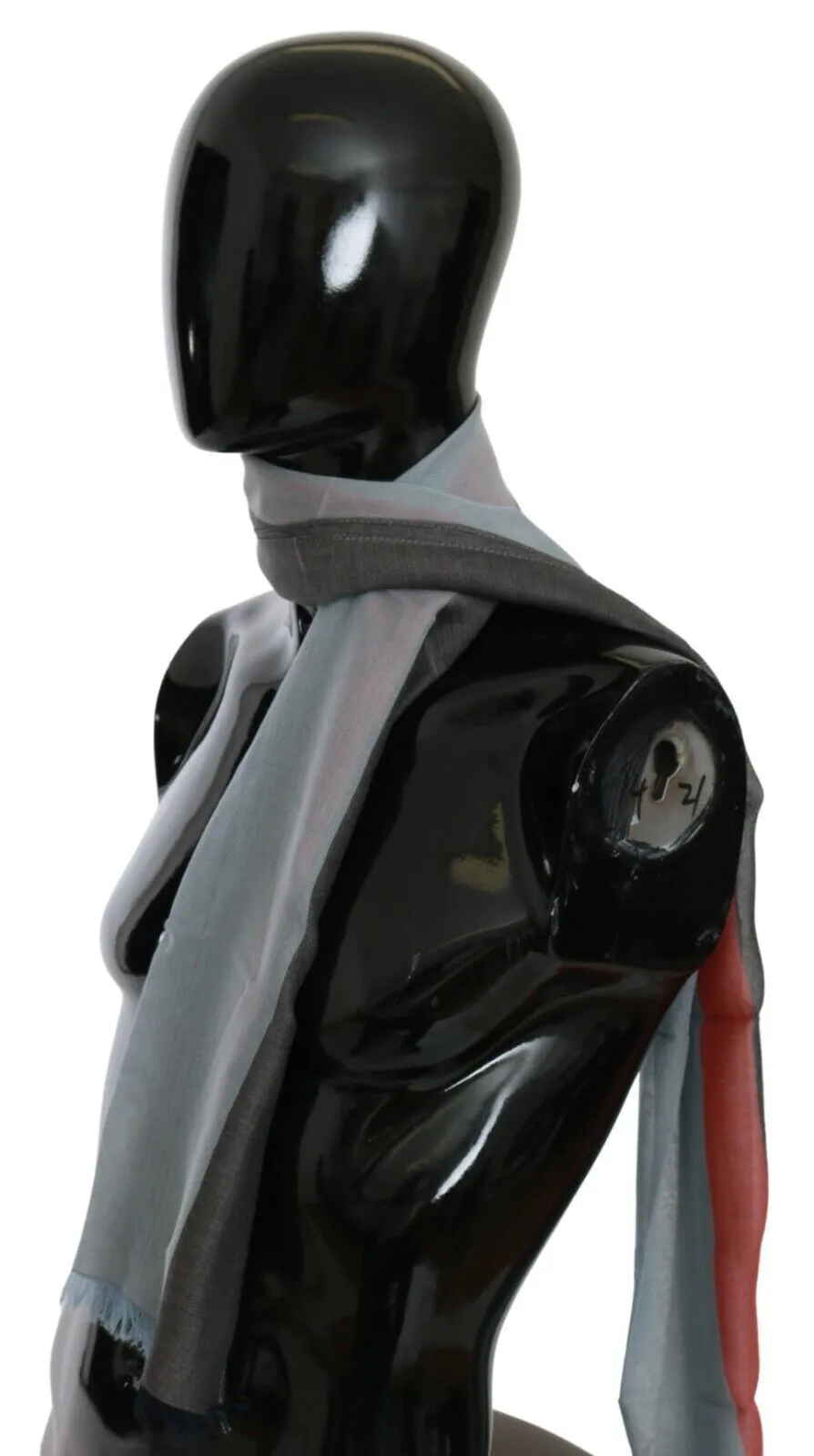 Elegant Gray Italian Cotton Scarf sold by Louxly product image thumbnail 3