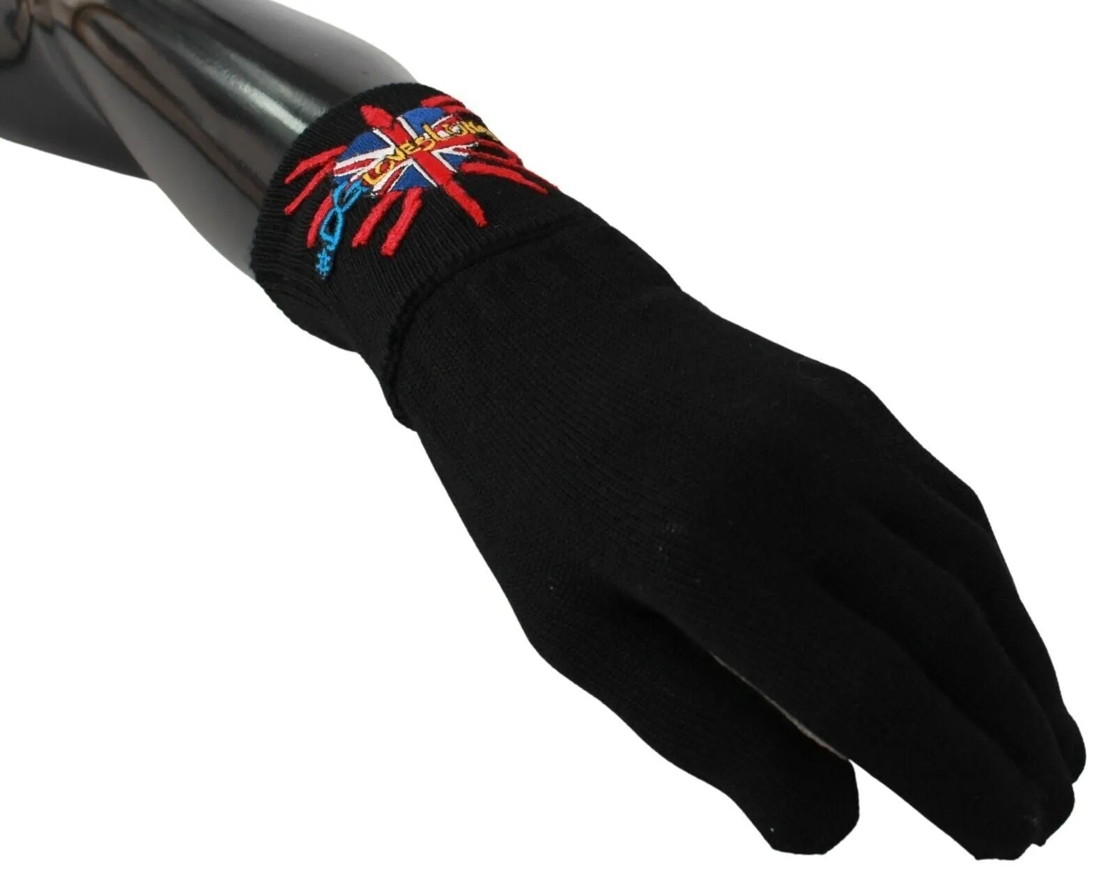 Elegant Black Virgin Wool Gloves sold by Louxly product image thumbnail 3
