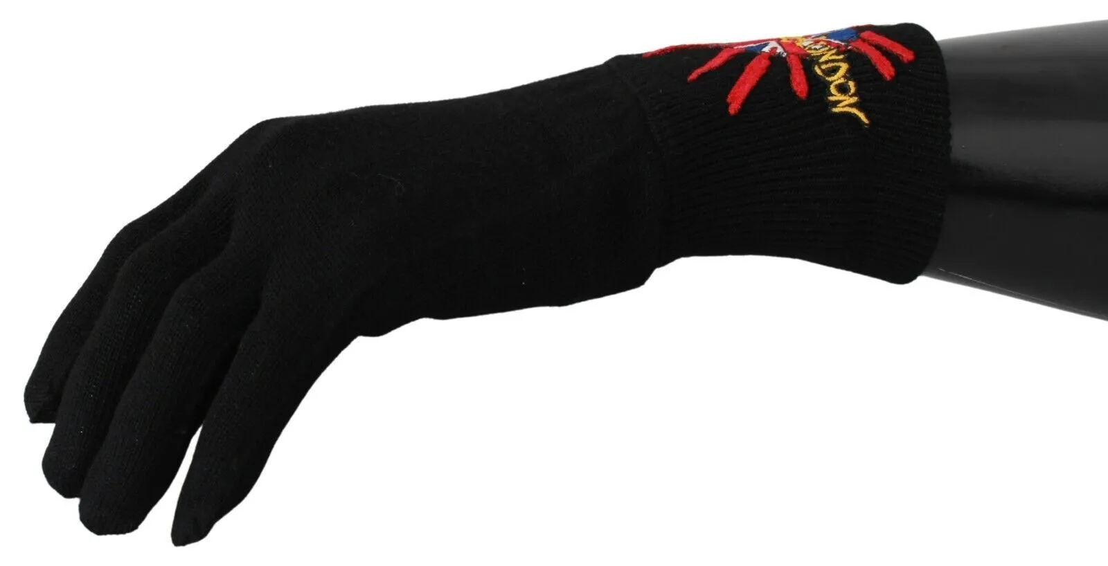 Elegant Black Virgin Wool Gloves sold by Louxly product image thumbnail 2
