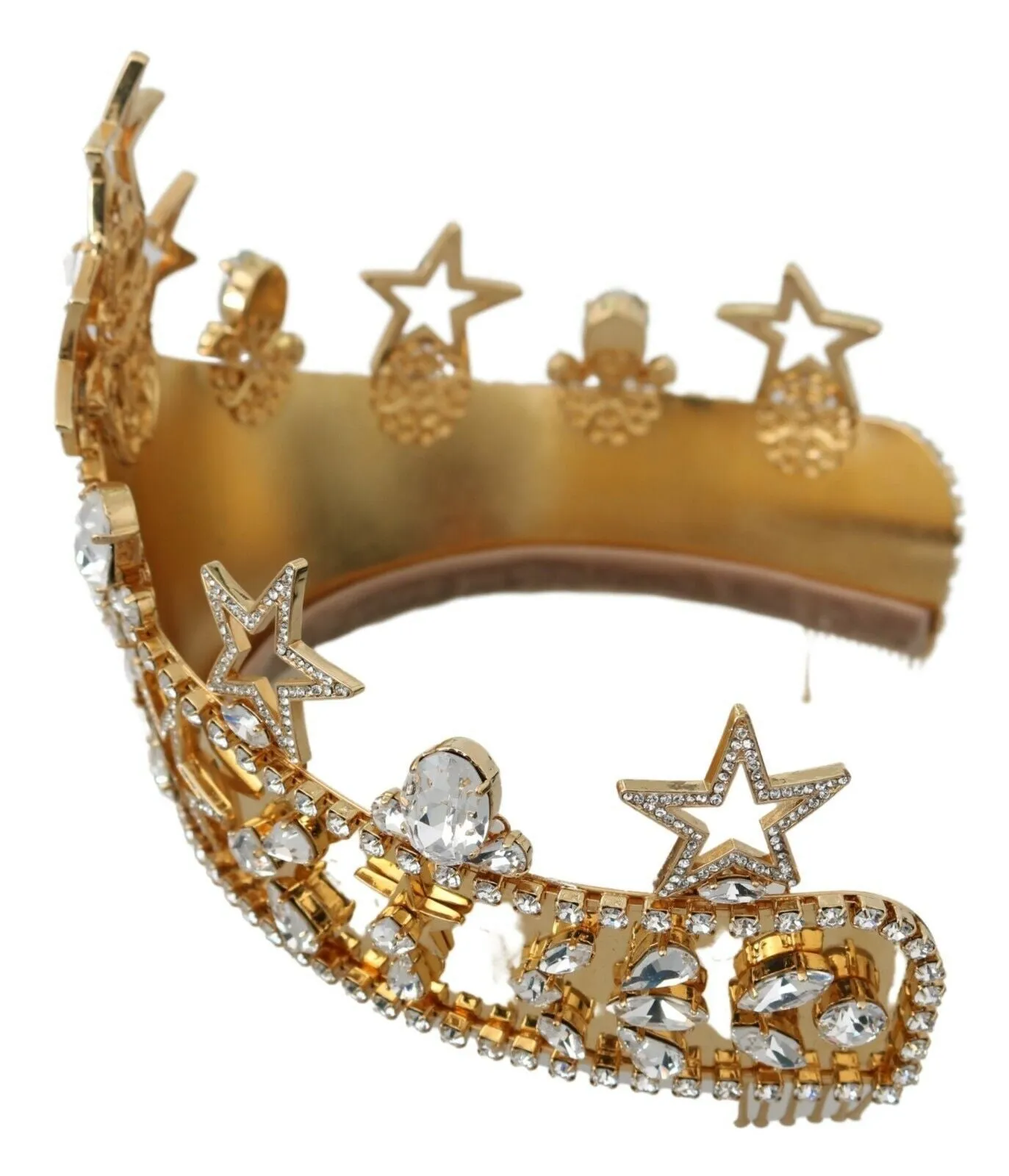 Regal Crystal Diadem Gold Tiara sold by Louxly product image thumbnail 5