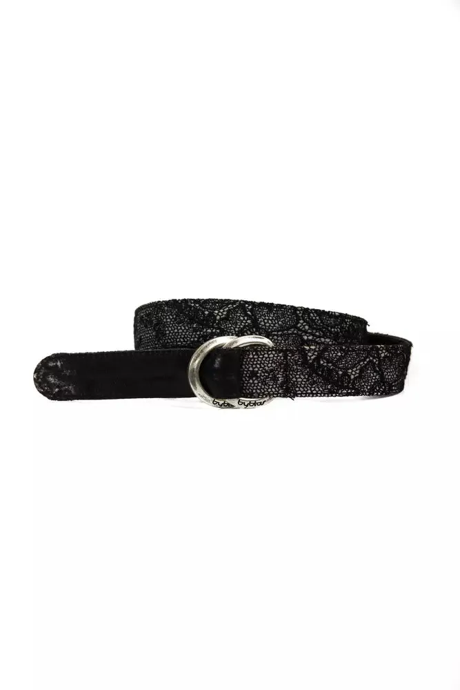 Elegant Black Textured Weave Leather Belt sold by Louxly