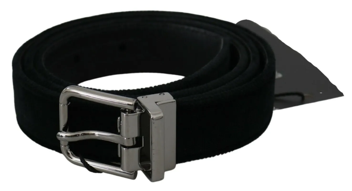 Elegant Black Leather Belt with Velvet Interior sold by Louxly
