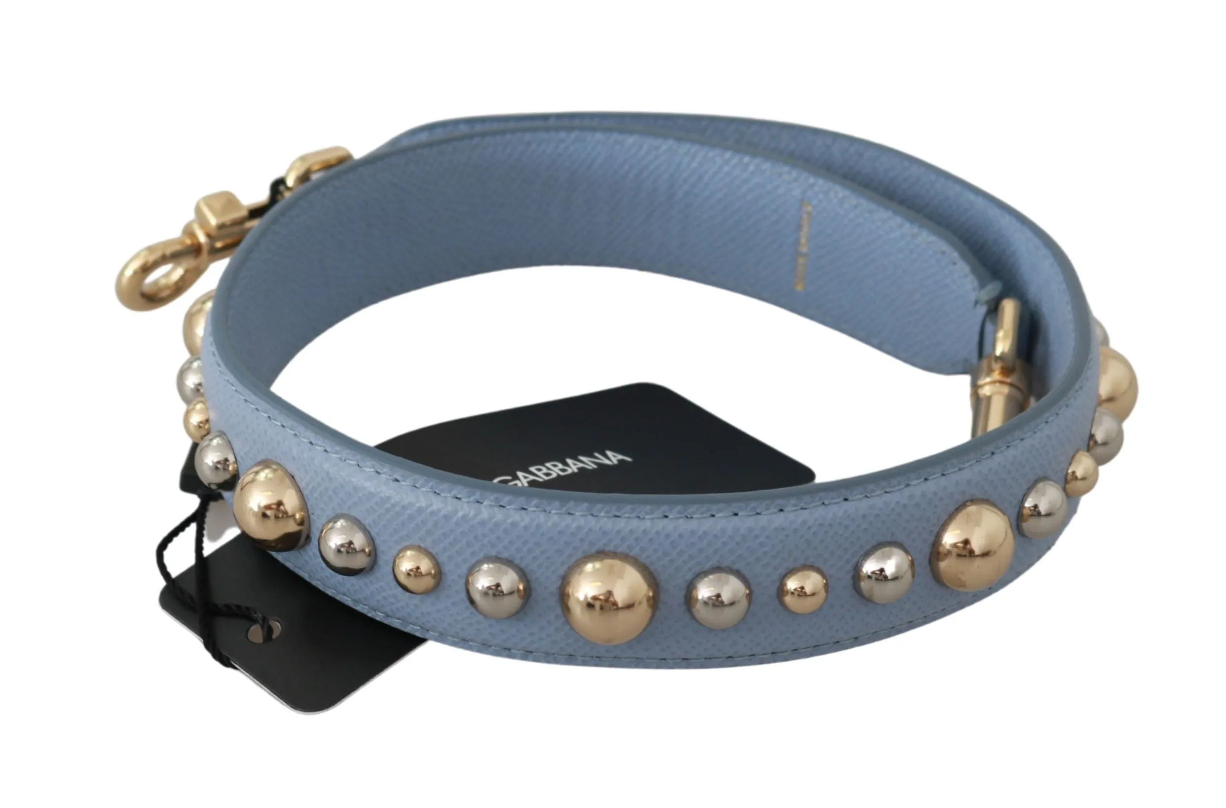 Elegant Blue Leather Shoulder Strap sold by Louxly