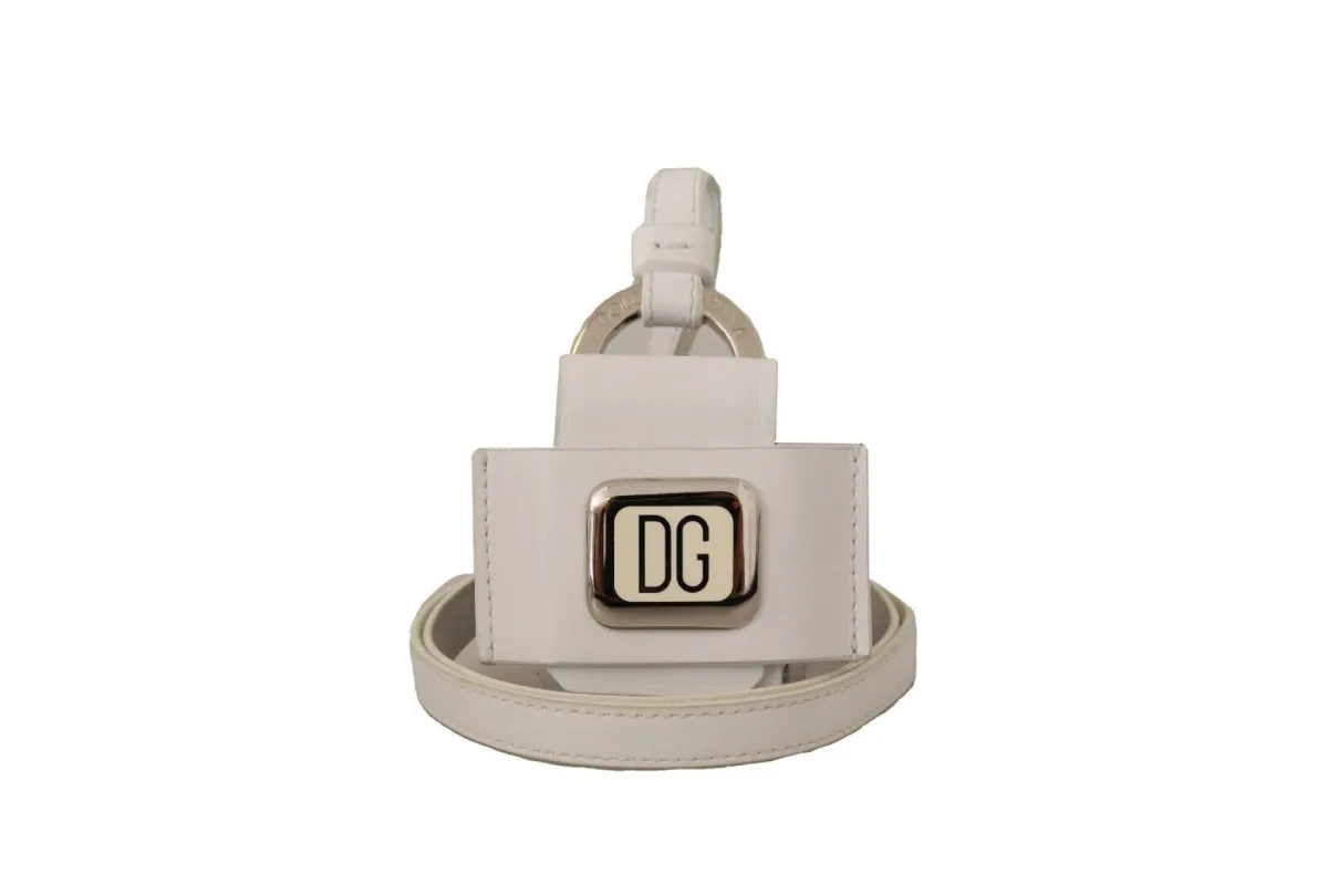 Elegant Leather Airpods Case in Pristine White sold by Louxly