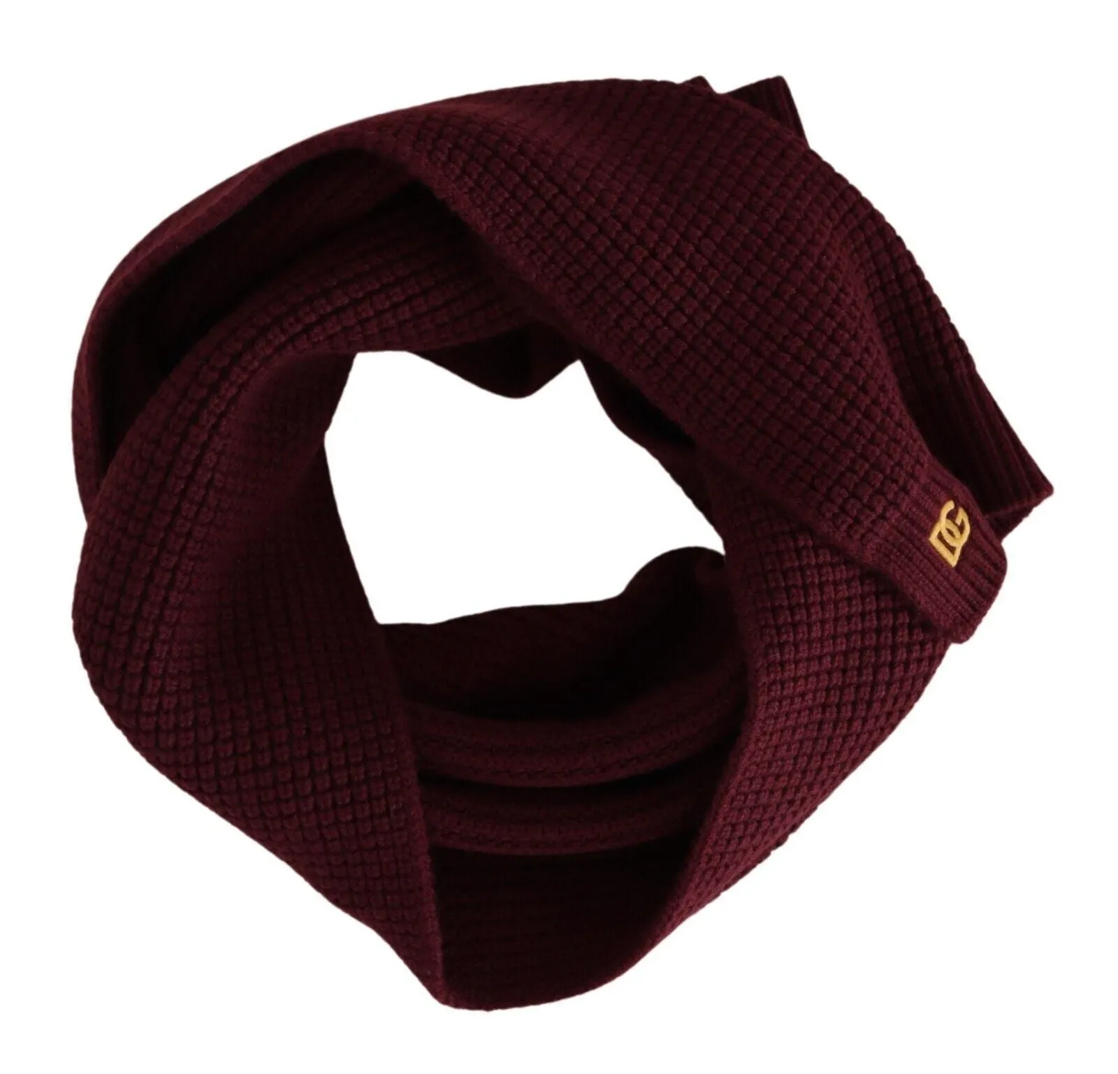 Elegant Cashmere Knit Scarf in Dark Red sold by Louxly product image thumbnail 4